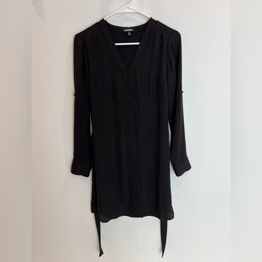 Express Black Long Sleeve Dress